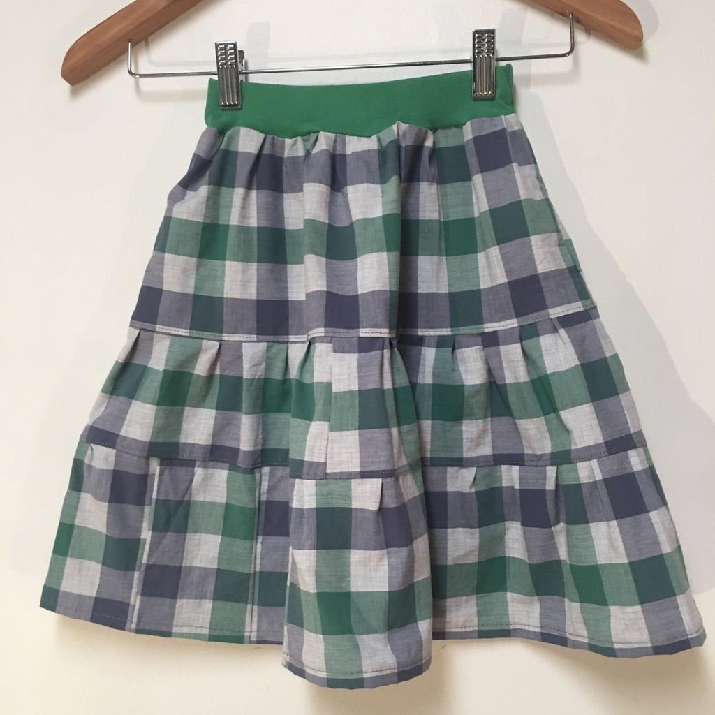 Midi Cotton Checkered Skirt (2-3)