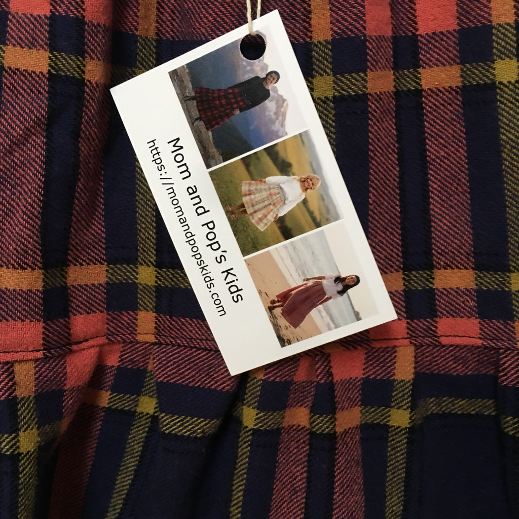 Midi Flannel Plaid Skirt (4)