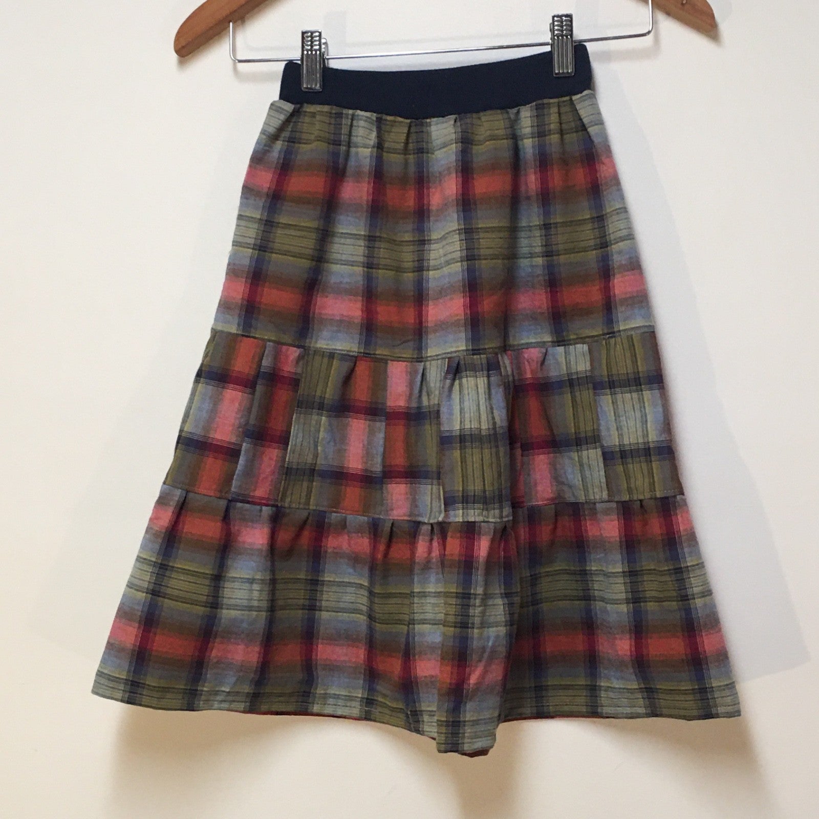 Maxi Cotton Plaid Skirt (5)