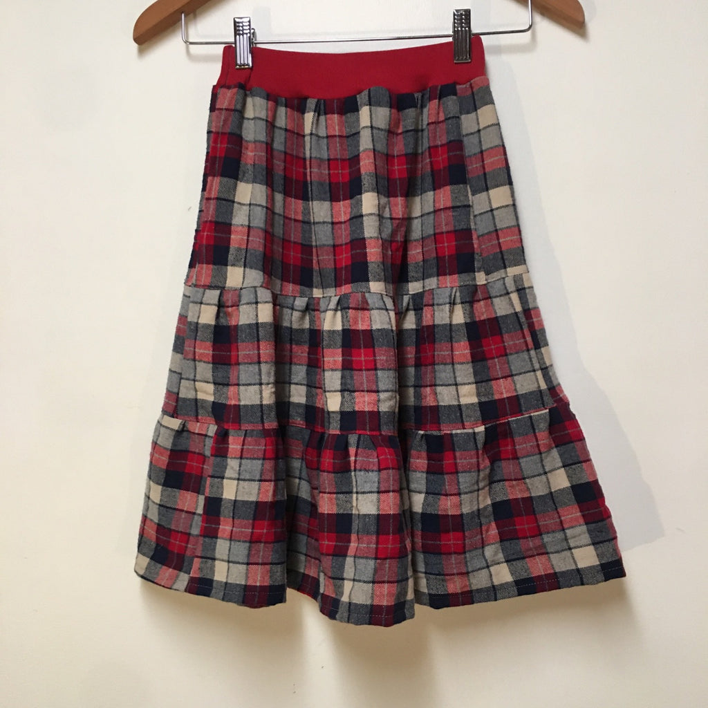 Maxi Flannel Plaid Skirt (5)