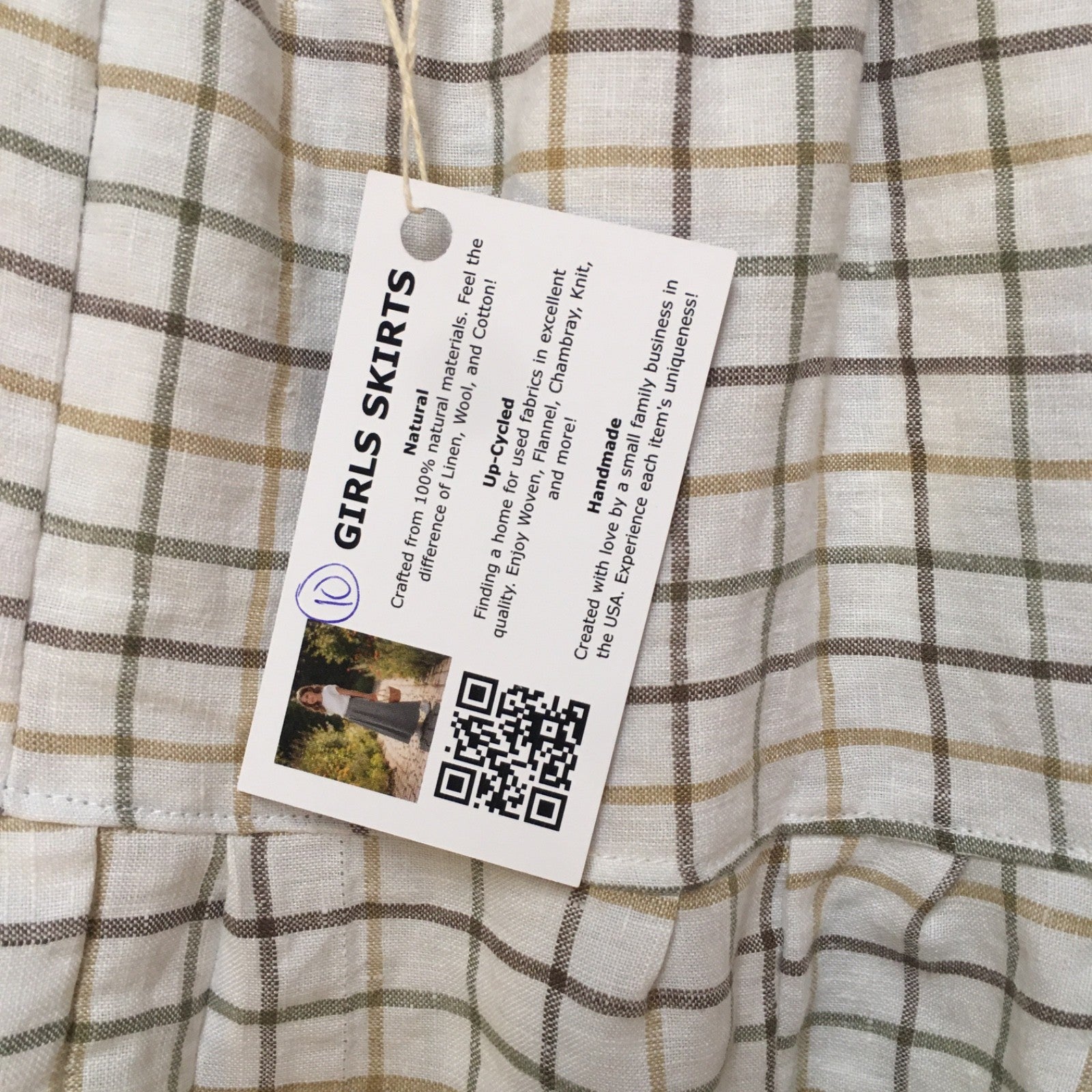 Maxi Linen Checkered Skirt (10-12)