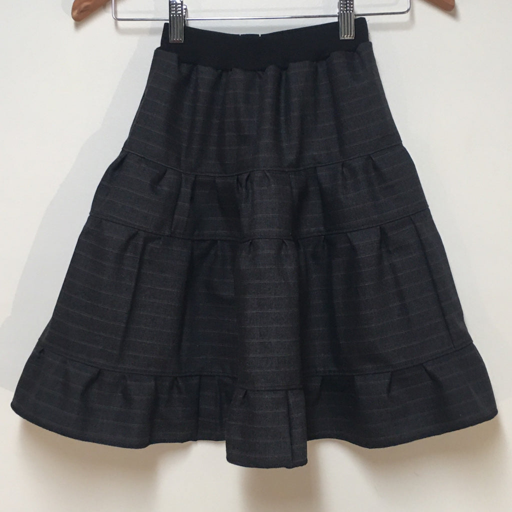 Midi Wool Striped Skirt (4)