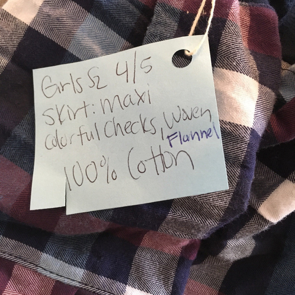 Maxi Flannel Checkered Skirt (4-5)