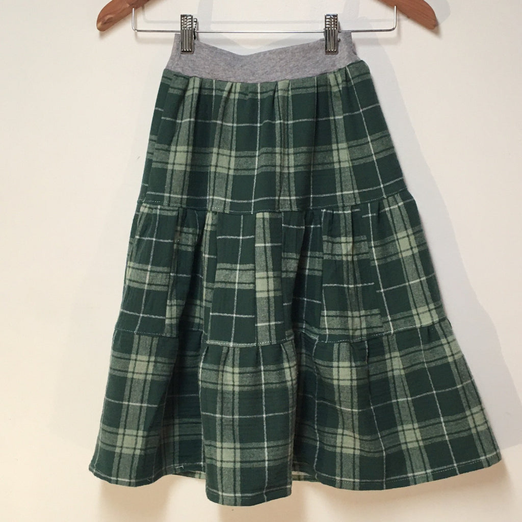 Maxi Flannel Plaid Skirt (5)