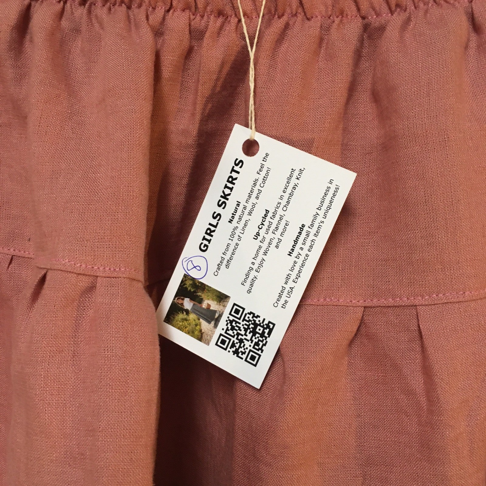 Midi Linen Pink Skirt (8)