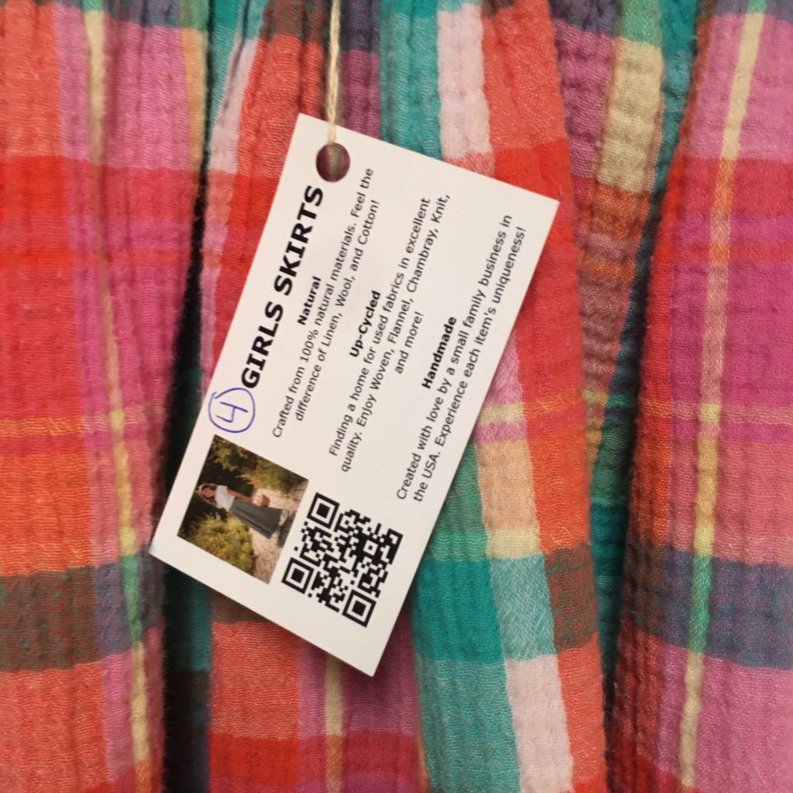 Midi Gauze Plaid Skirt (4)