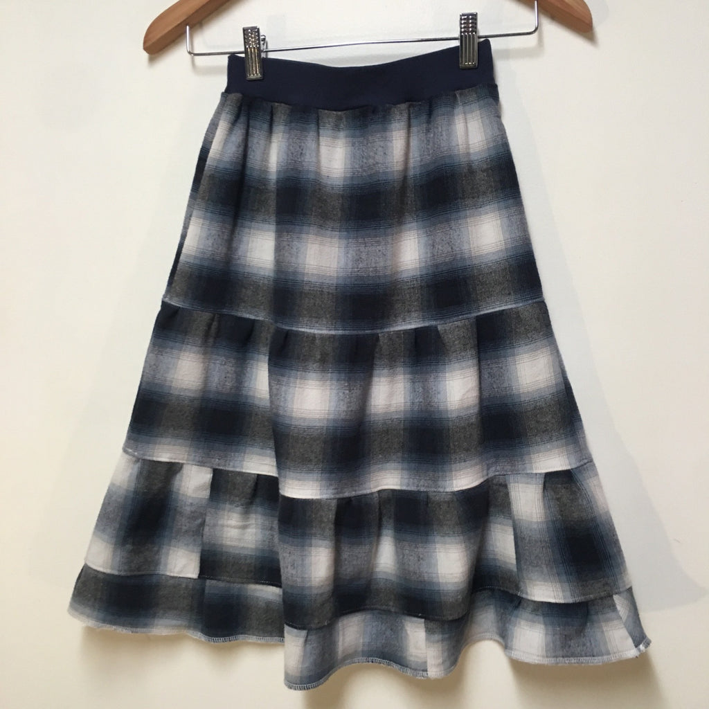 Maxi Flannel Plaid Skirt (7)