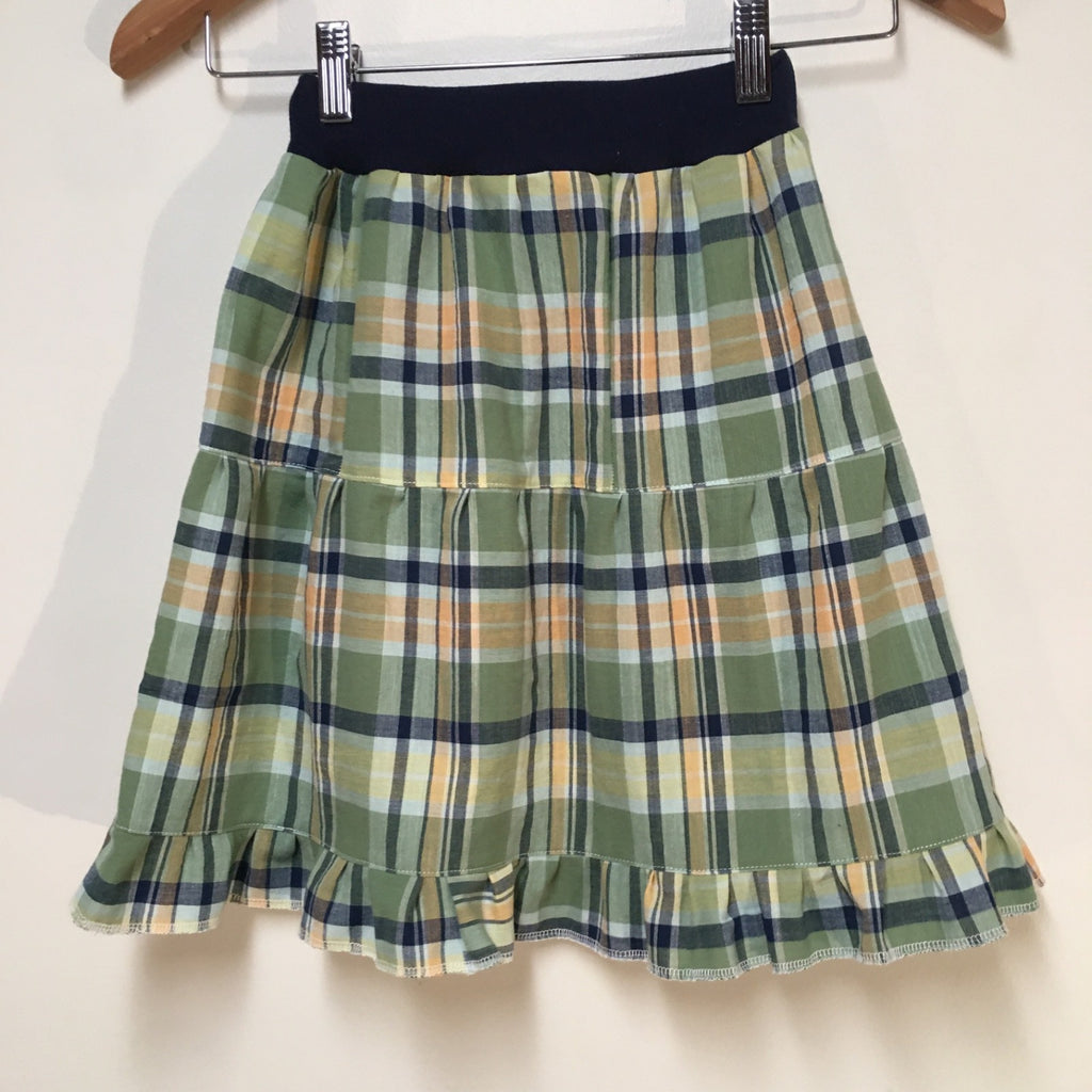 Midi Cotton Plaid Skirt (3-4)