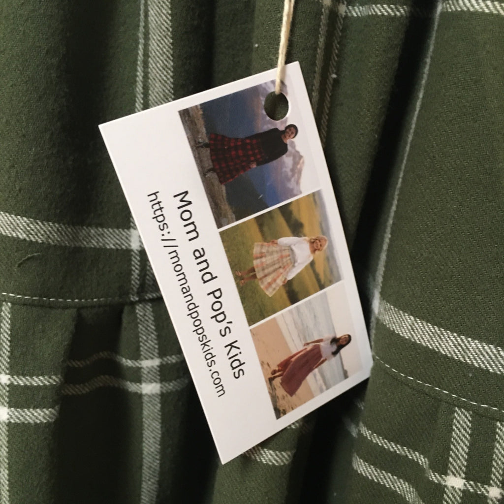 Midi Flannel Plaid Skirt (2-3)