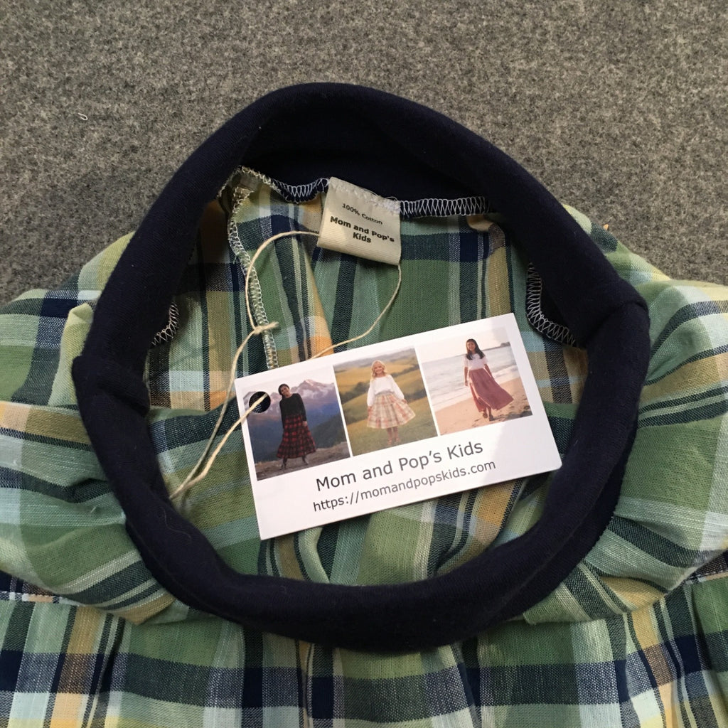 Midi Cotton Plaid Skirt (3-4)