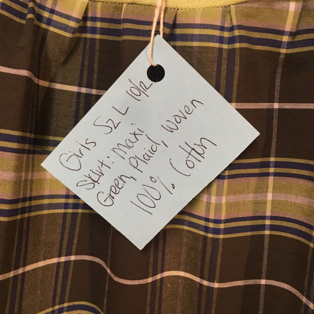 Maxi Cotton Plaid Skirt (10-12)