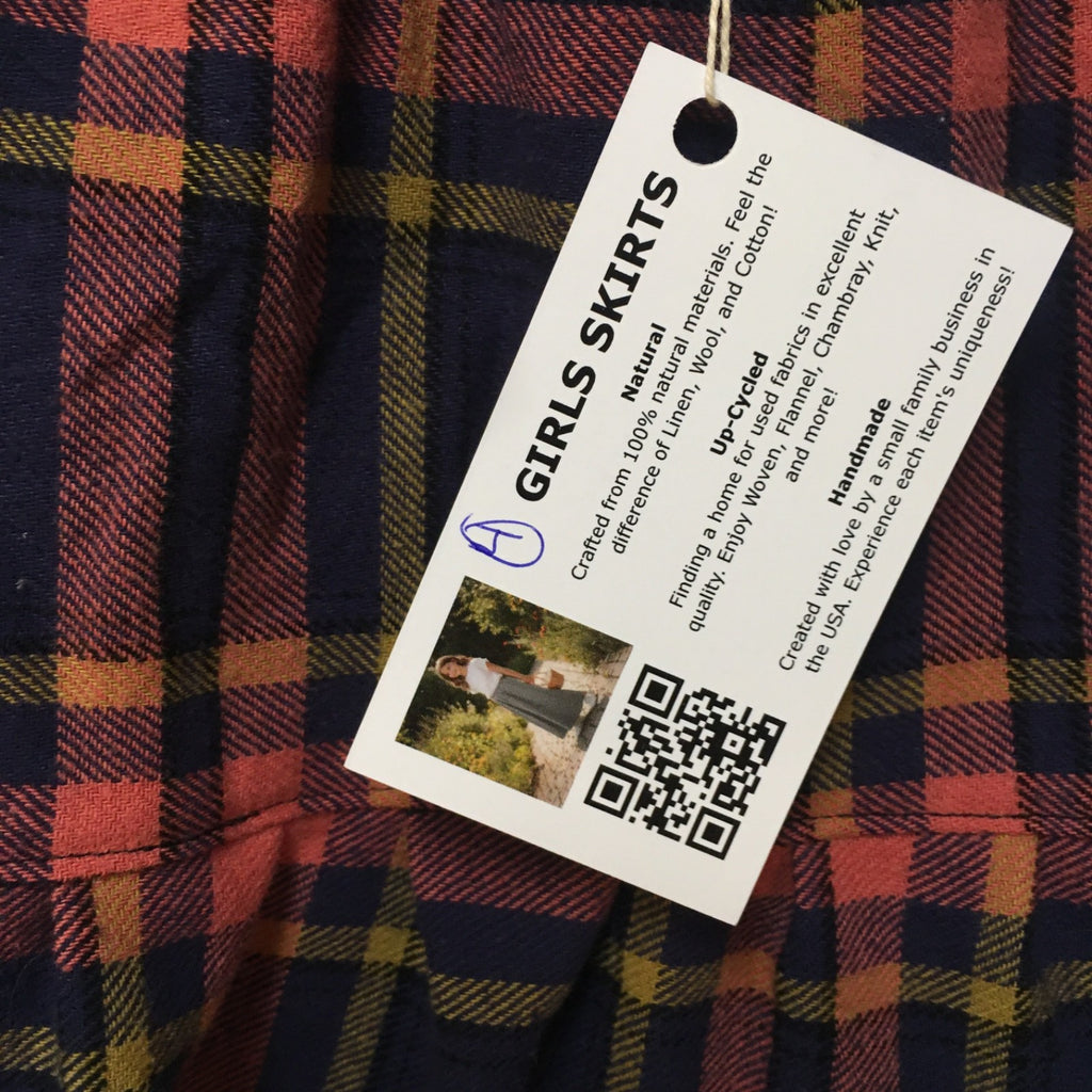 Midi Flannel Plaid Skirt (4)