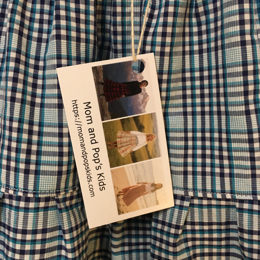 Midi Cotton Plaid Skirt (4)