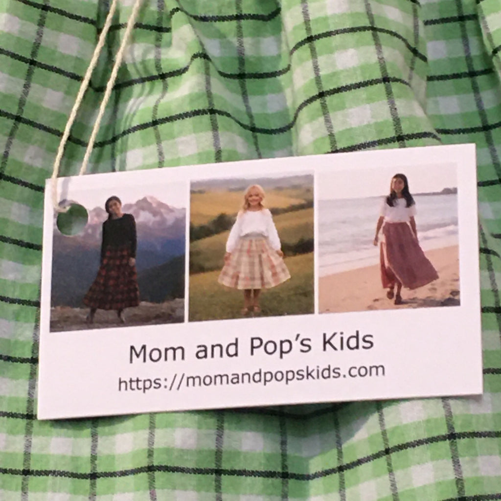 Maxi Cotton Plaid Skirt (2-3)