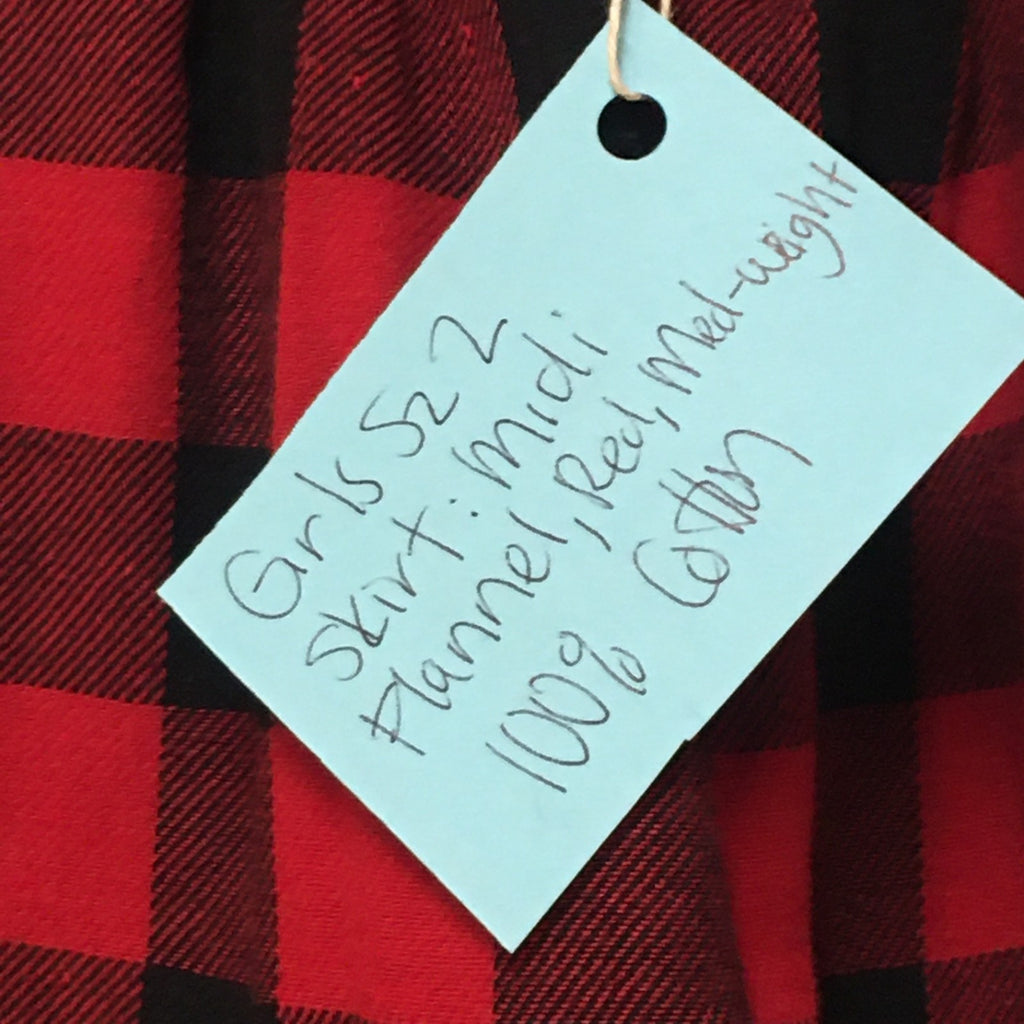 Midi Flannel Plaid Skirt (2)