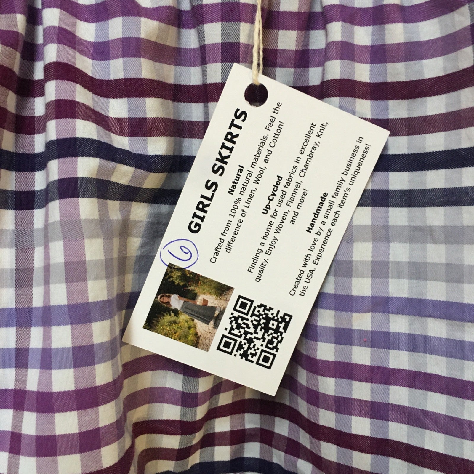 Midi Cotton Checkered Skirt (6-7)