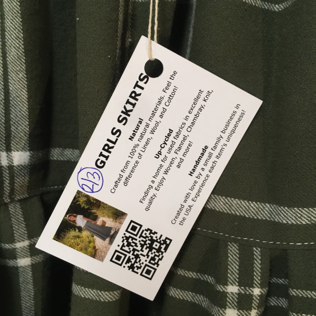 Midi Flannel Plaid Skirt (2-3)