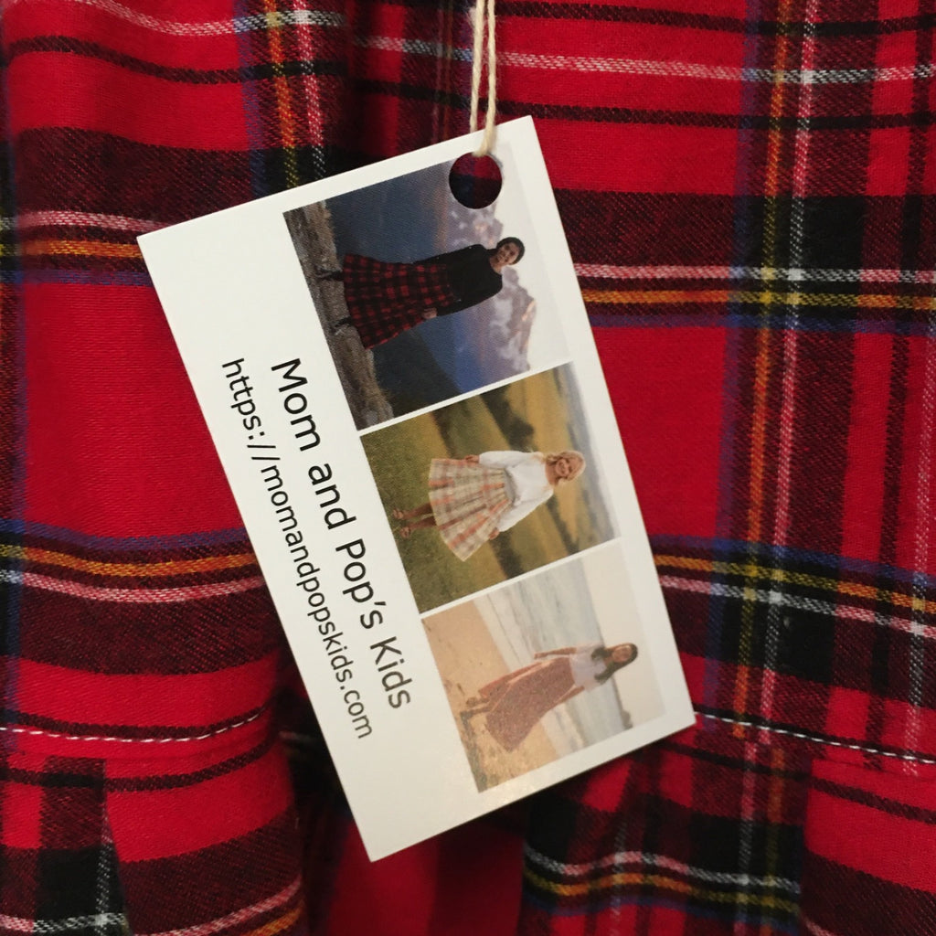 Midi Flannel Plaid Skirt (4)