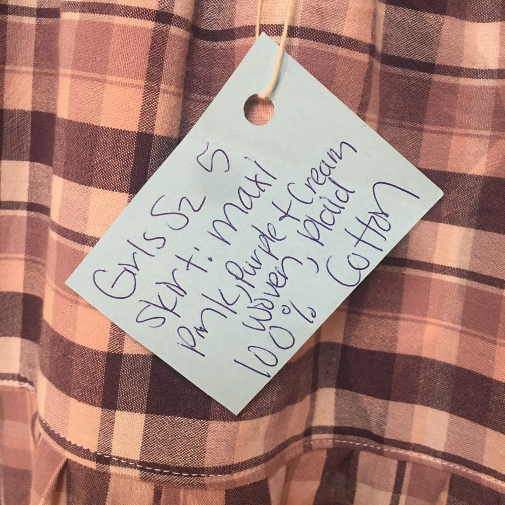 Maxi Cotton Plaid Skirt (5)