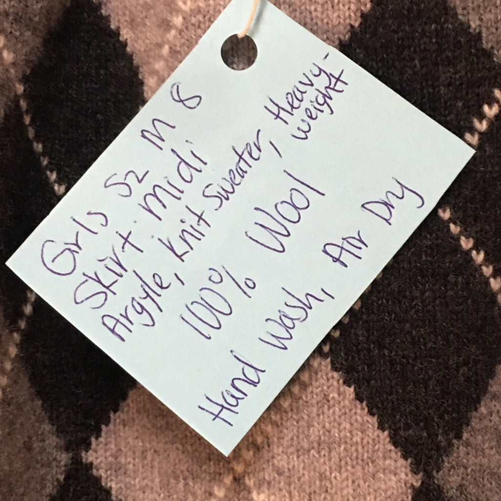 Midi Wool Argyle Skirt (8)