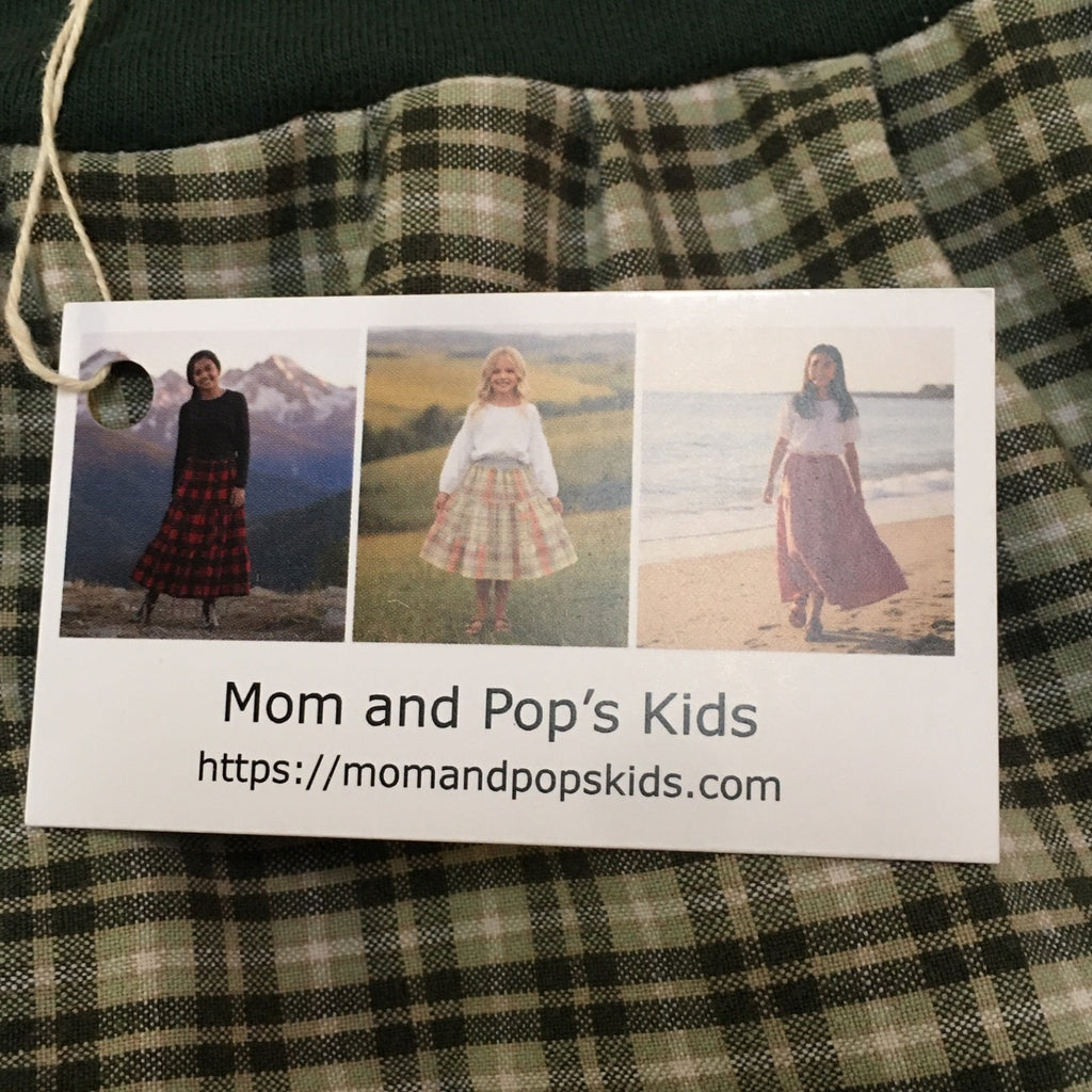 Maxi Cotton Plaid Skirt (6-7)