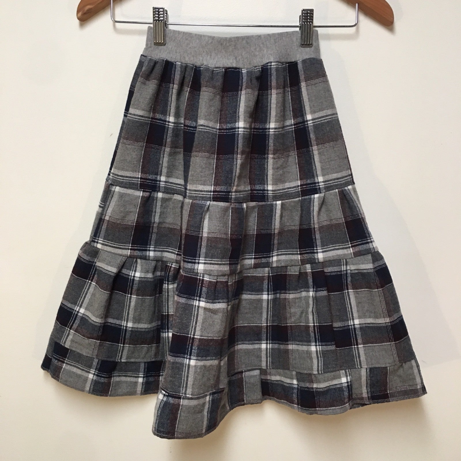 Maxi Flannel Plaid Skirt (5)