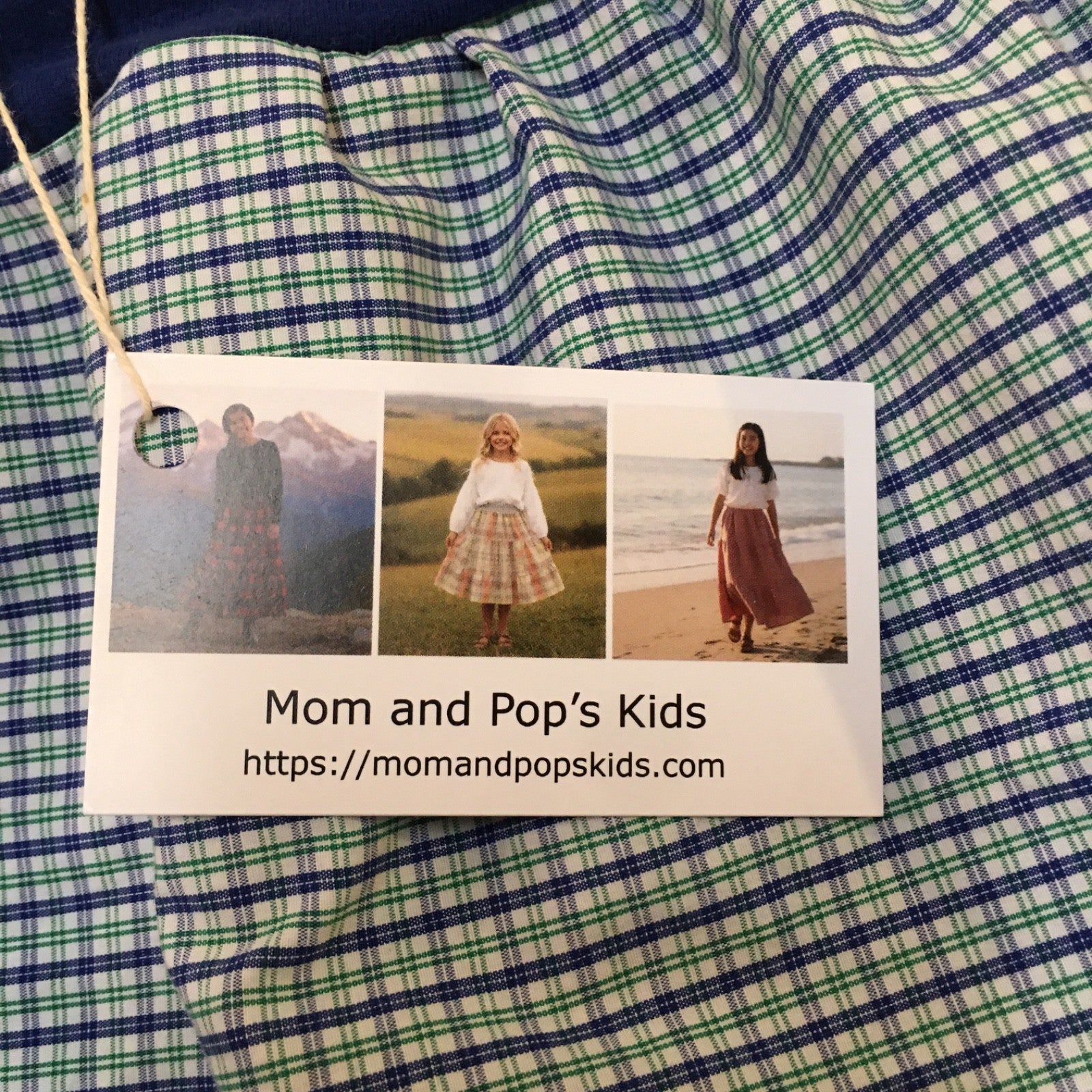 Midi Cotton Plaid Skirt (10-12)