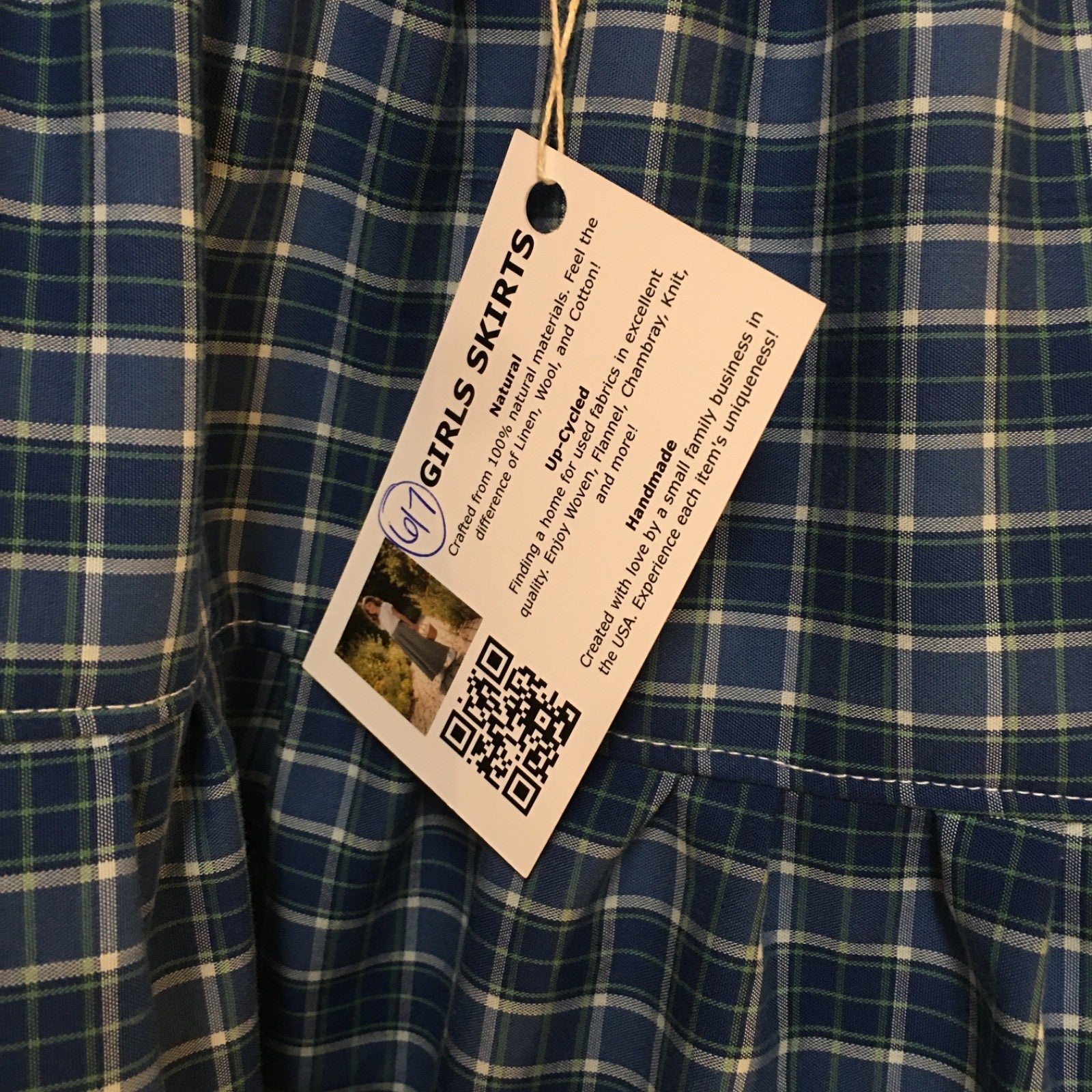 Midi Cotton Plaid Skirt (6-7)