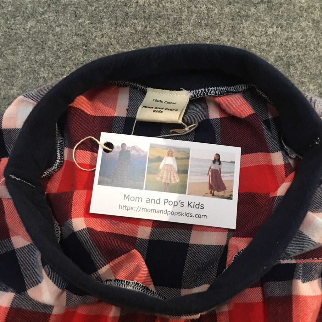 Midi Flannel Plaid Skirt (2-3)