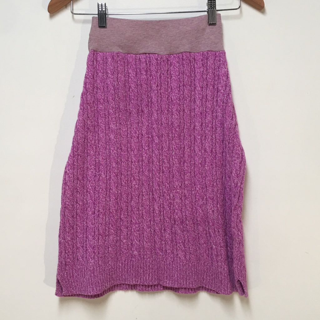 Midi Knit Purple Skirt (6)