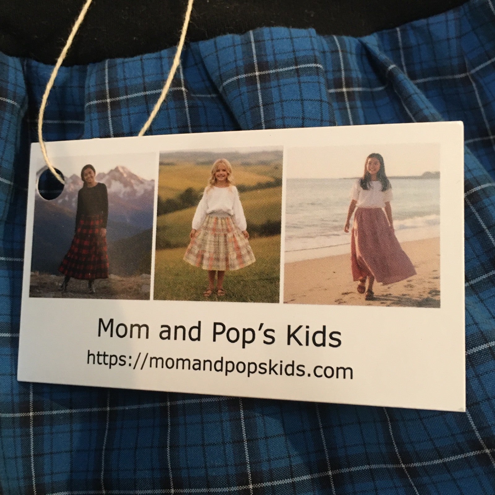 Midi Cotton Plaid Skirt (5-6)