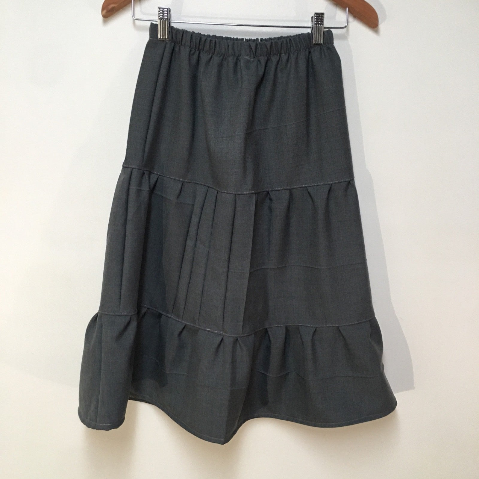 Midi Wool Gray Skirt (10-12)