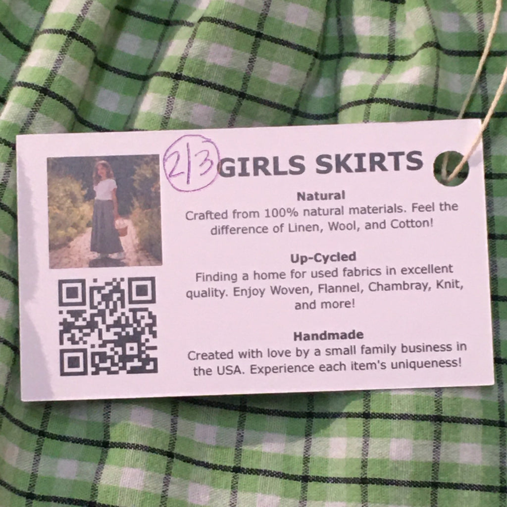 Maxi Cotton Plaid Skirt (2-3)