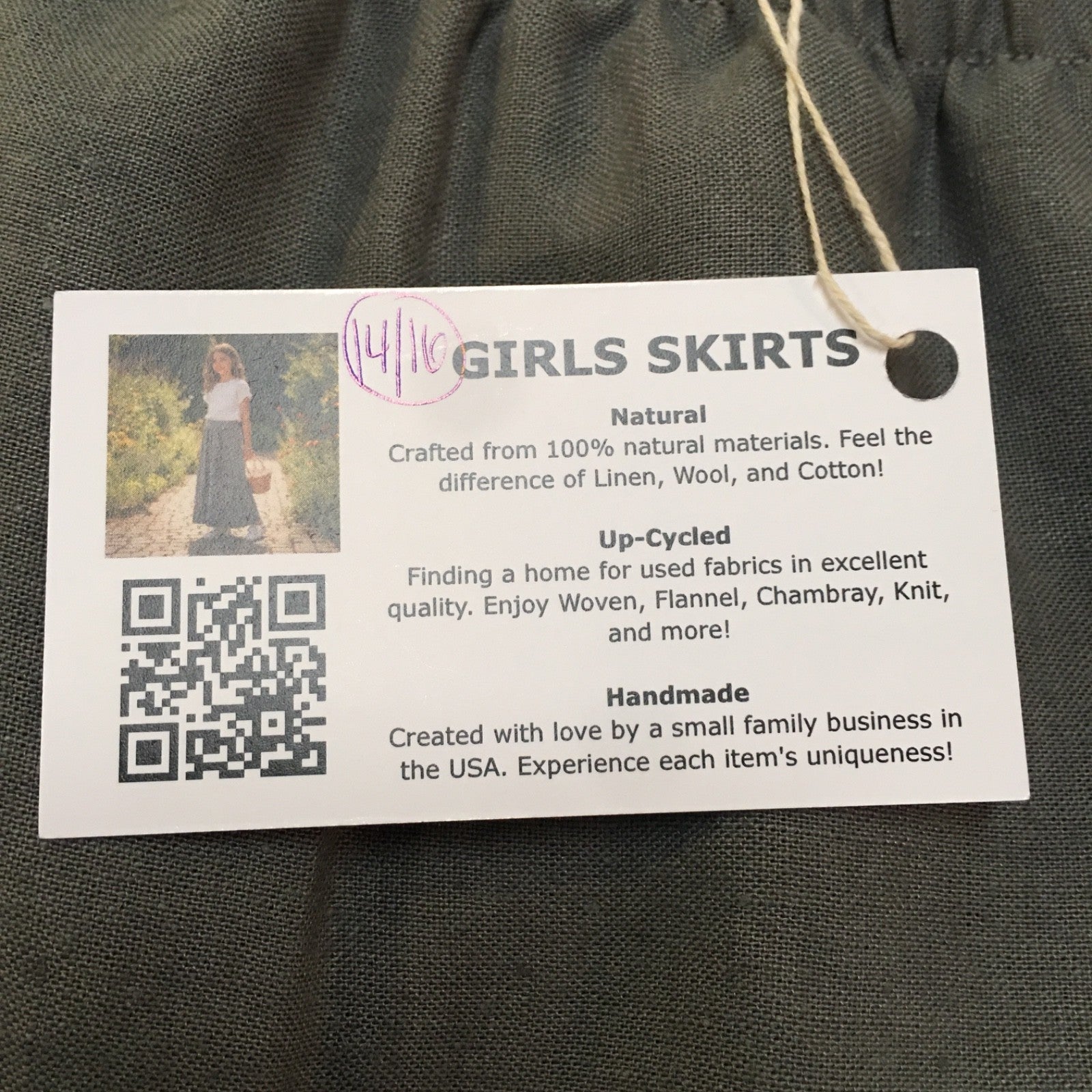 Maxi Linen Gray Skirt (14-16)