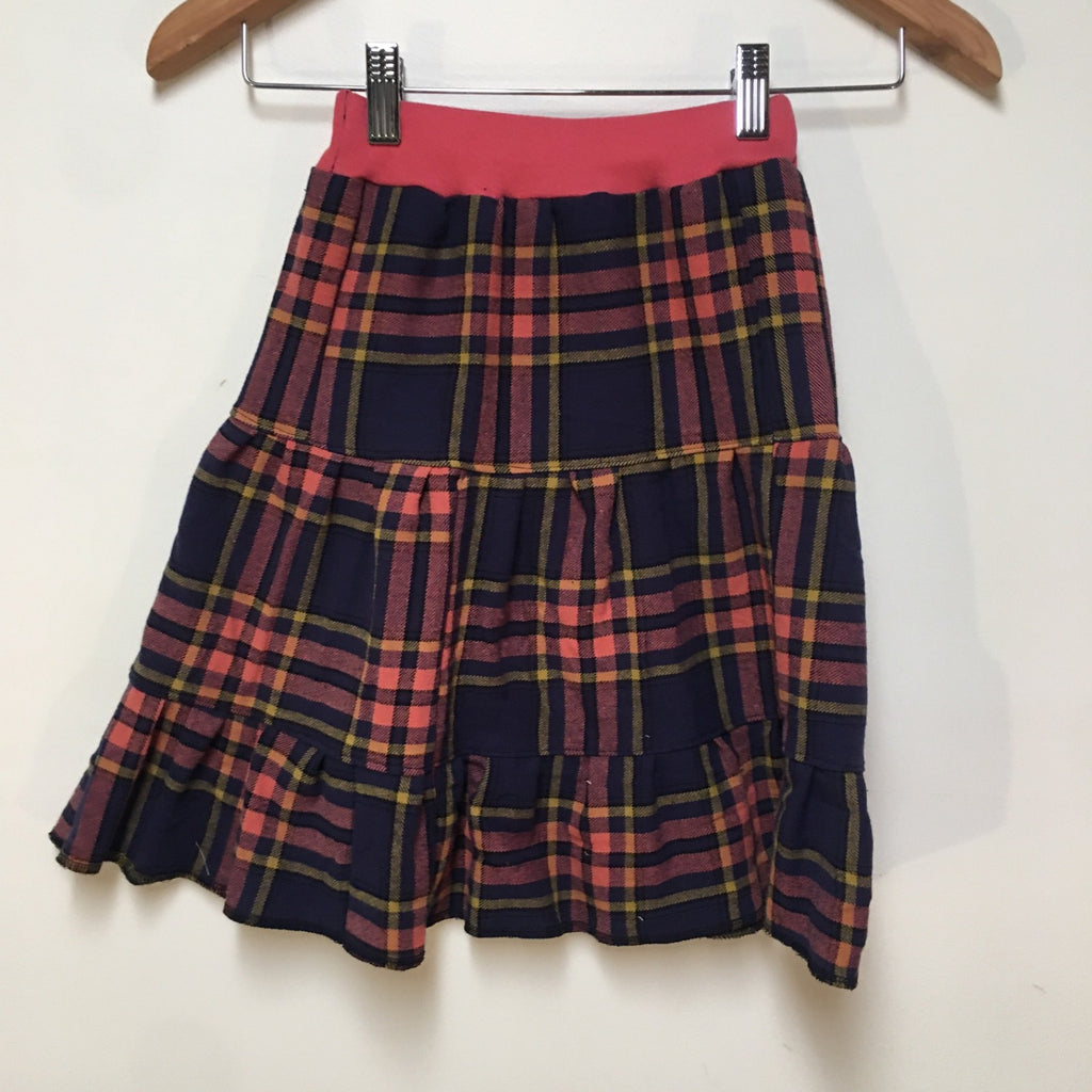 Midi Flannel Plaid Skirt (4)