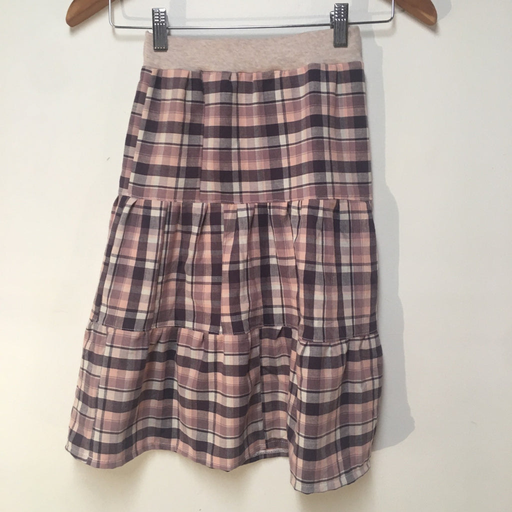 Maxi Cotton Plaid Skirt (5)