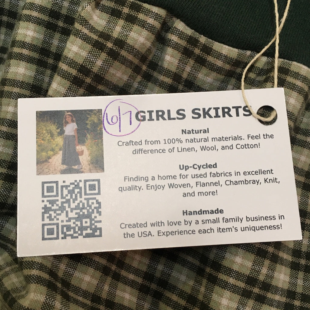 Maxi Cotton Plaid Skirt (6-7)