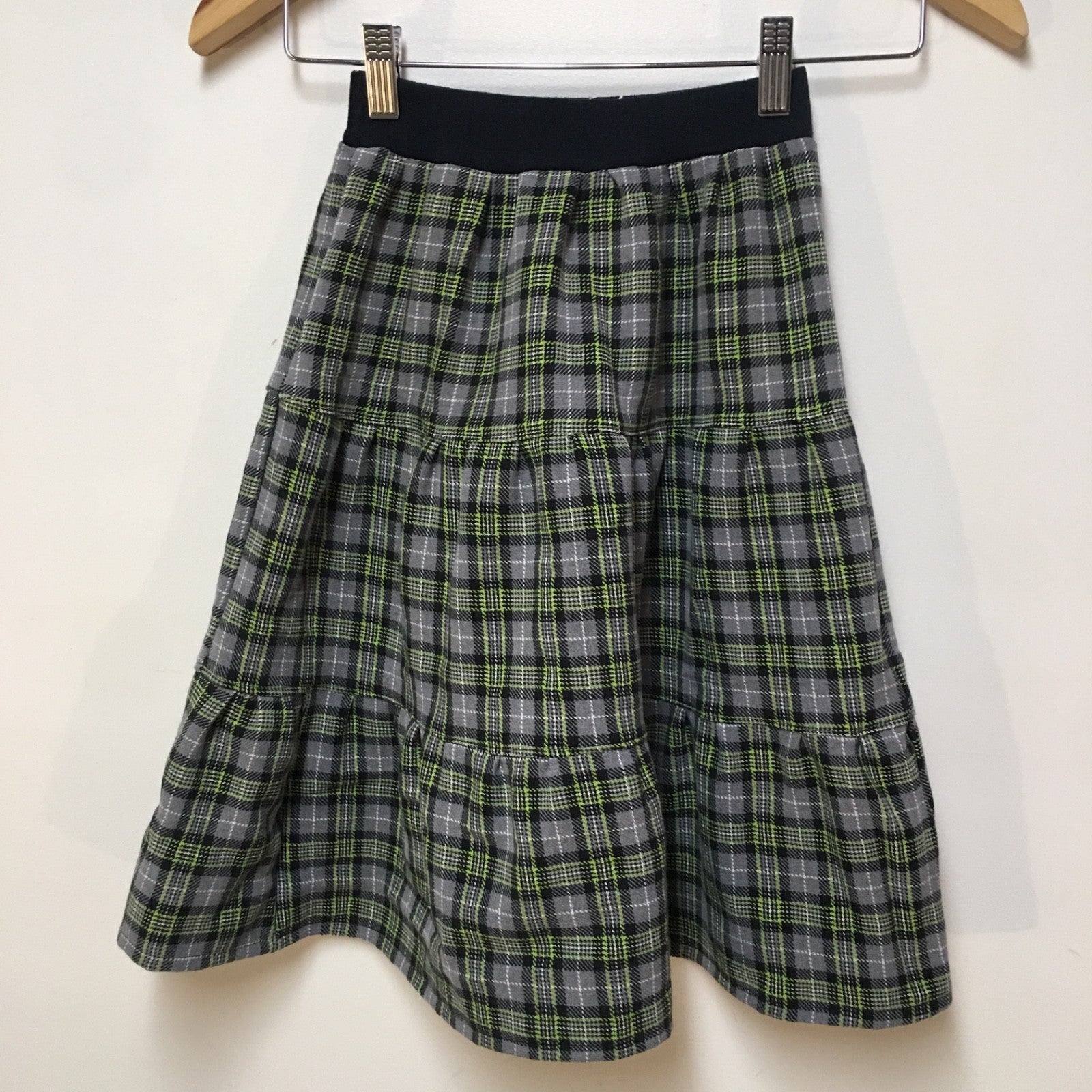 Maxi Flannel Plaid Skirt (5)