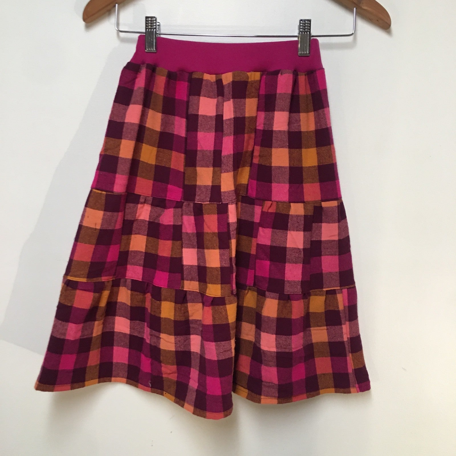 Maxi Flannel Checkered Skirt (4)