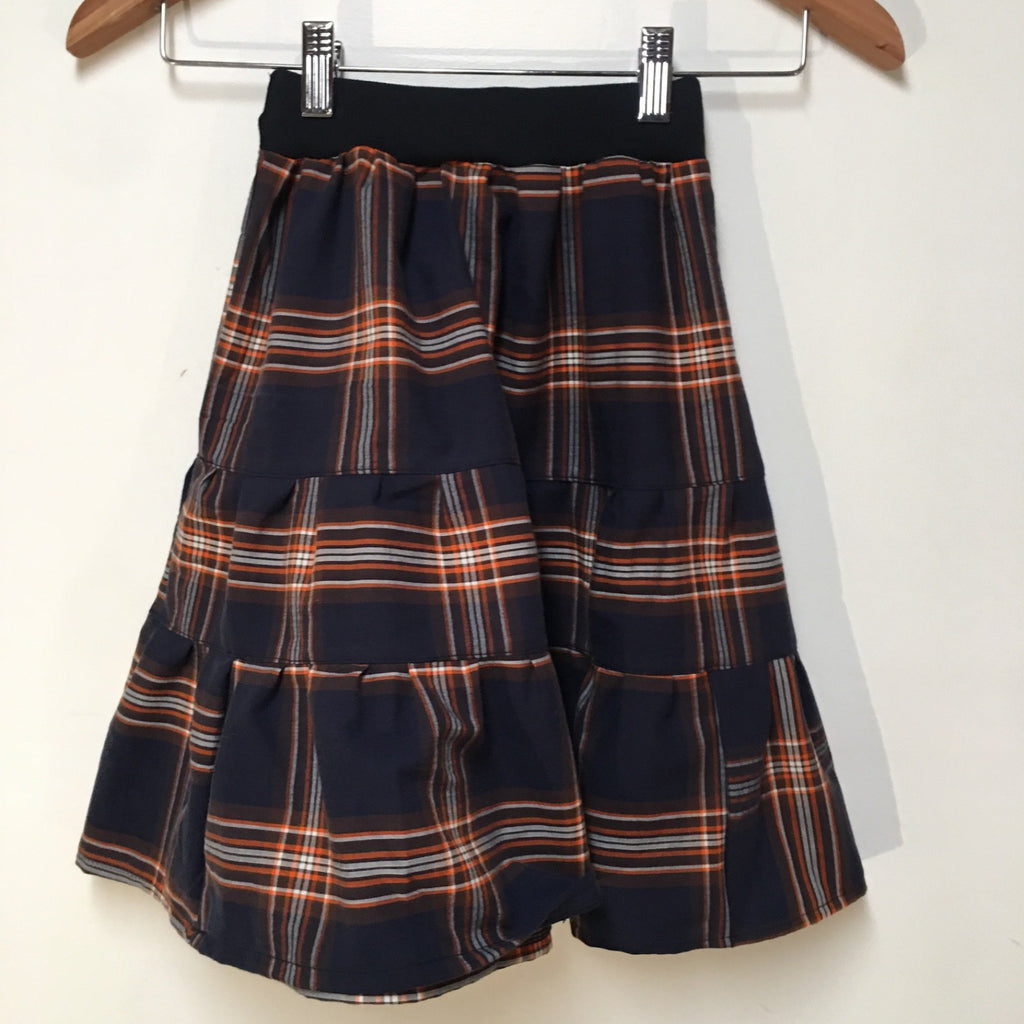 Midi Cotton Plaid Skirt (2-3)