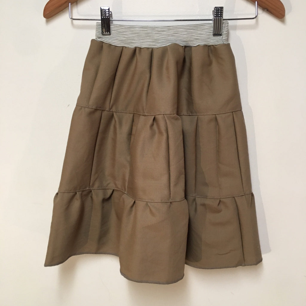 Midi Wool Beige Skirt (3)