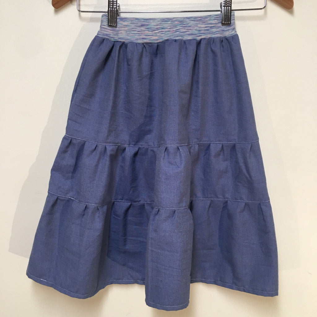 Maxi Cotton Chambray Skirt (3-4)