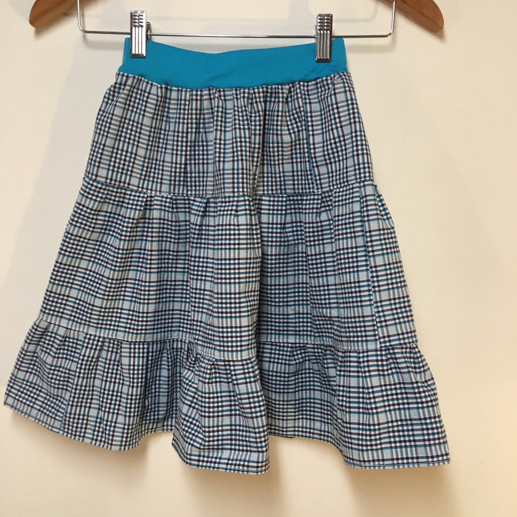 Midi Cotton Plaid Skirt (4)