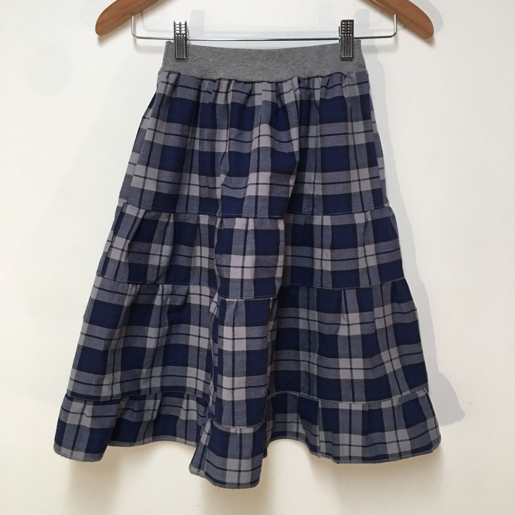 Midi Cotton Plaid Skirt (6)