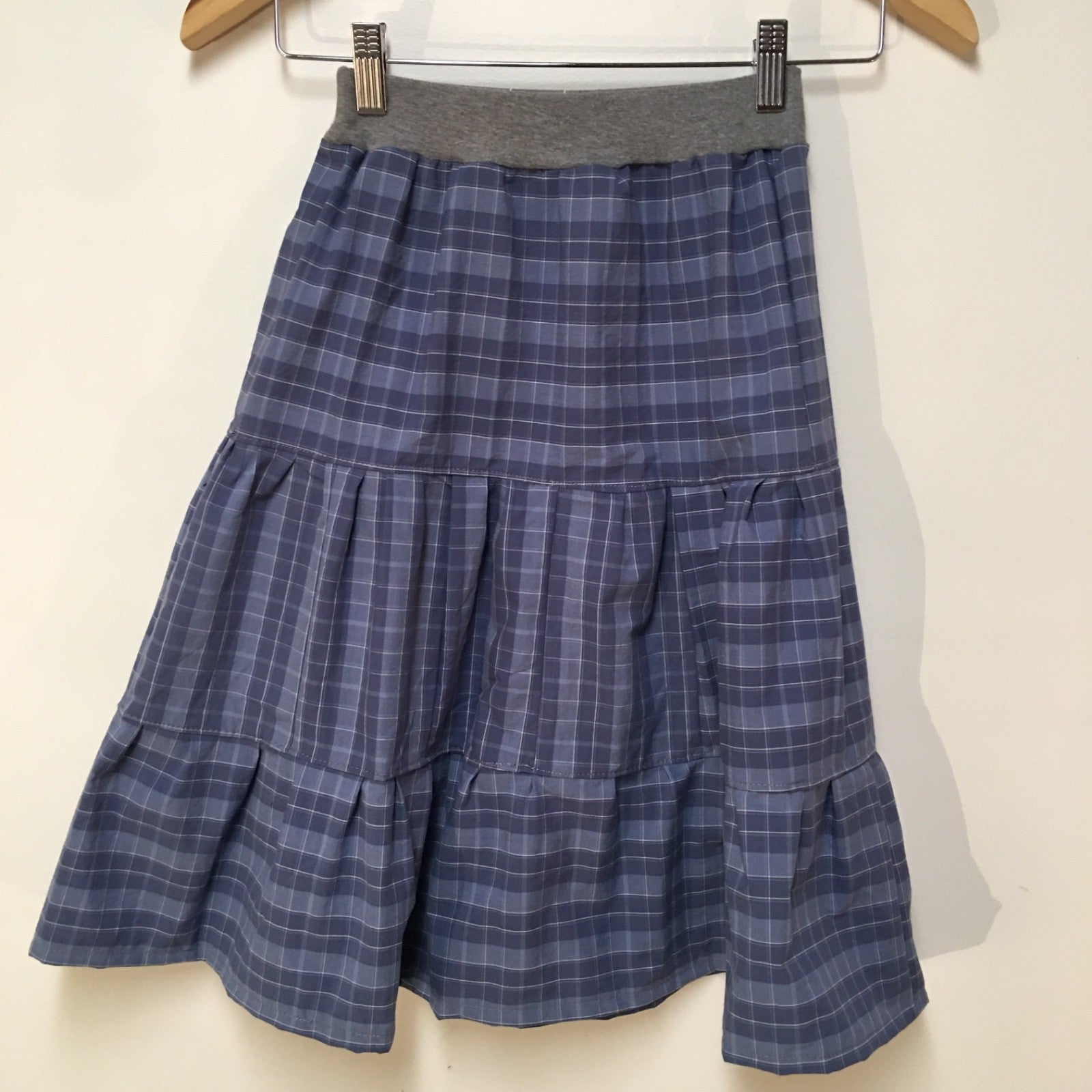 Midi Cotton Plaid Skirt (6)