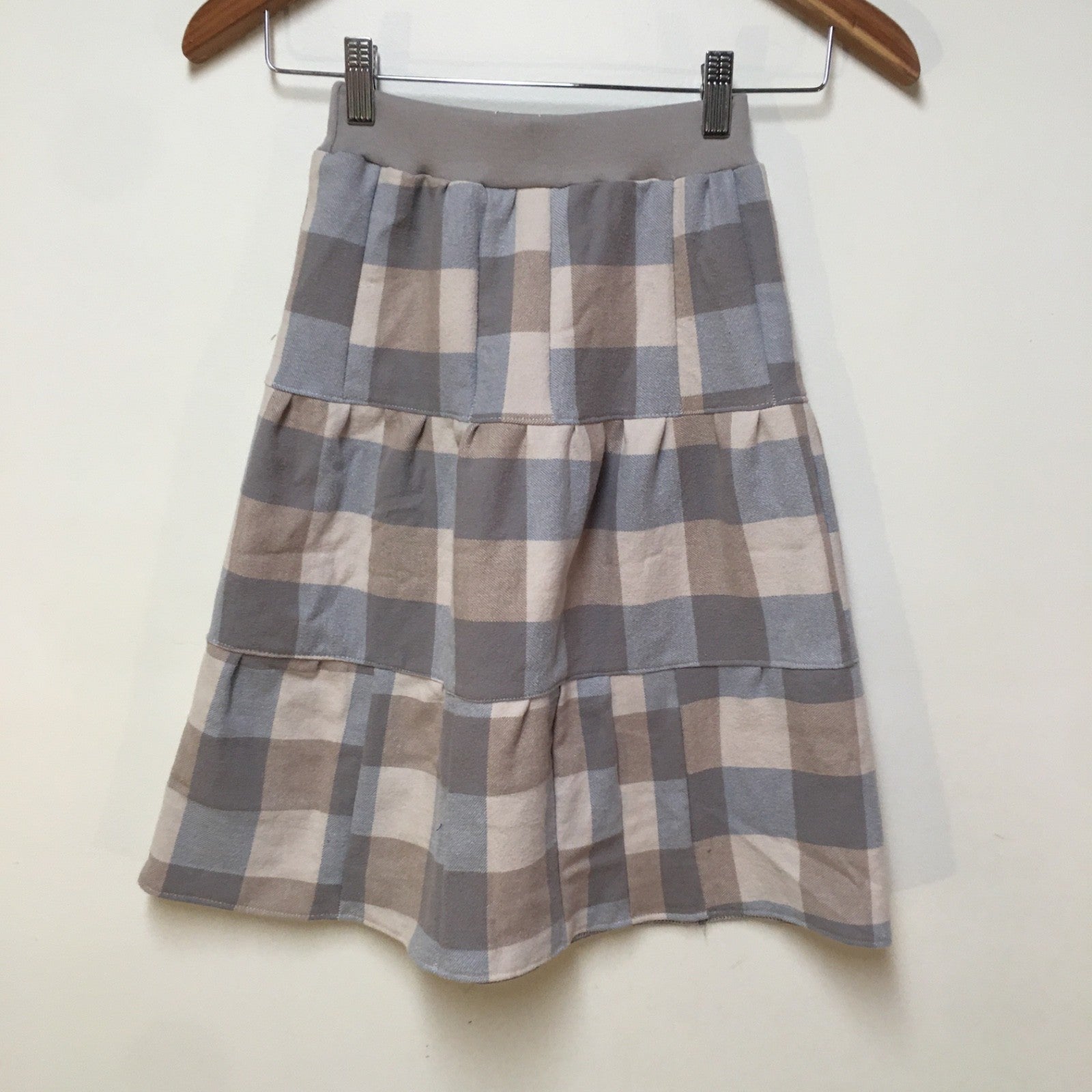 Maxi Flannel Checkered Skirt (5)