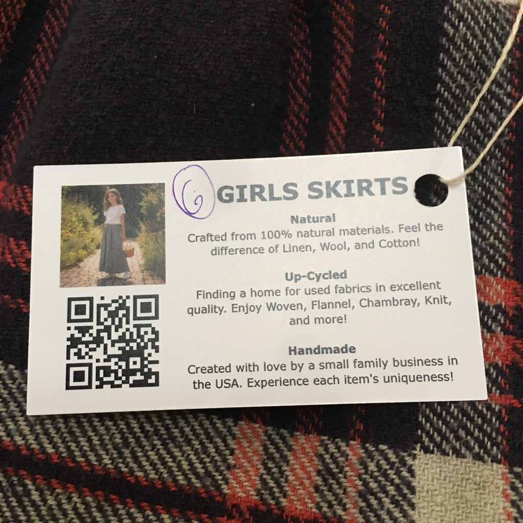 Midi Flannel Plaid Skirt (6)