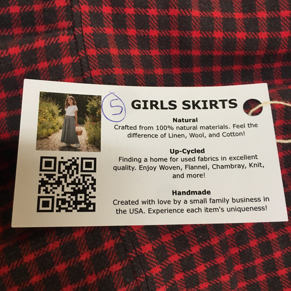 Midi Flannel Checkered Skirt (5)