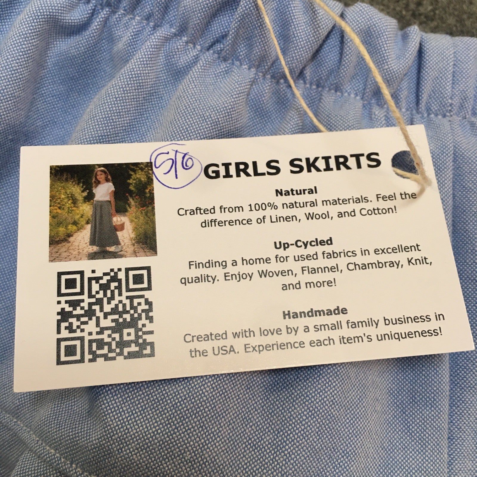 Midi Chambray Blue Skirt (5-6)