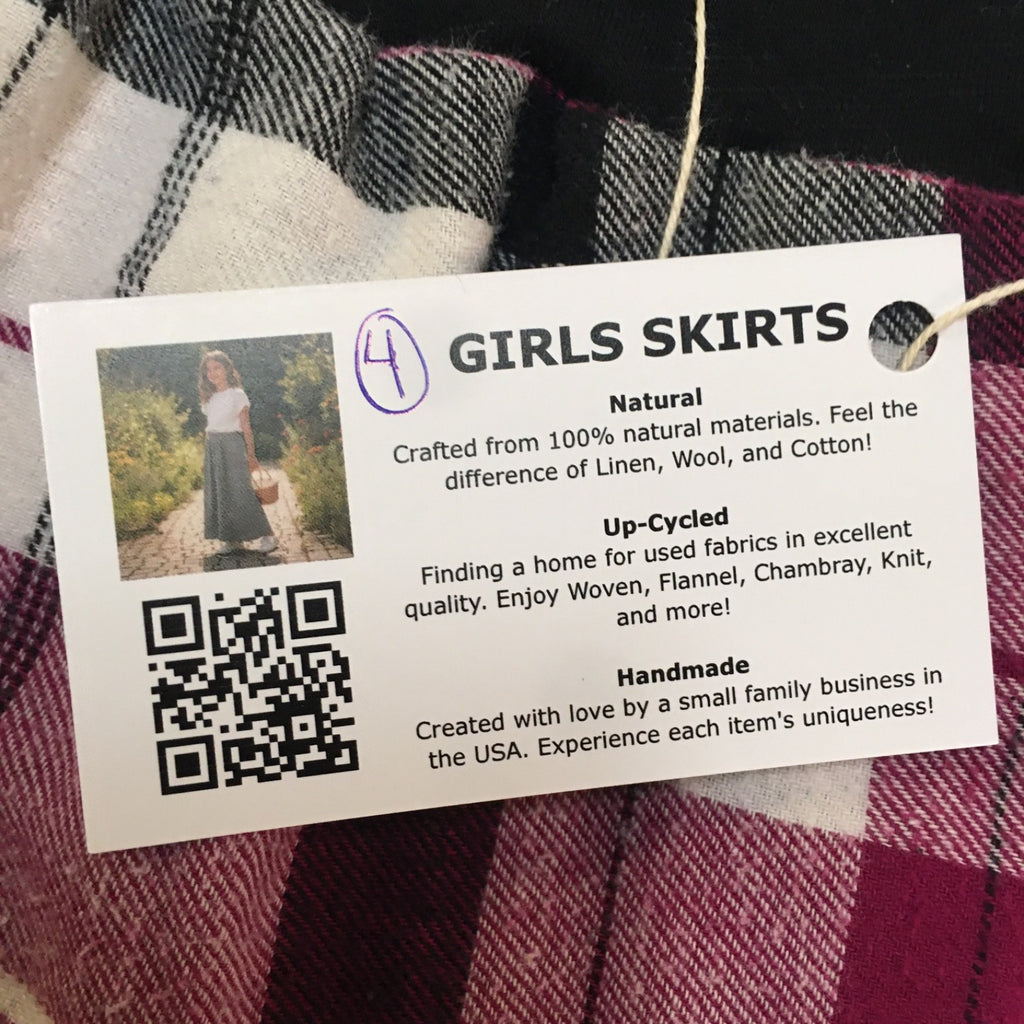 Midi Flannel Plaid Skirt (4)